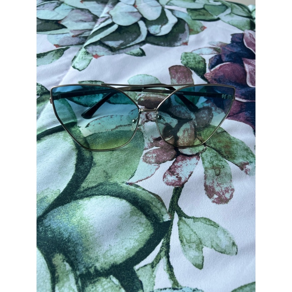 Geometric 66mm Cat Eye Silhouette Contemporary Sunnies